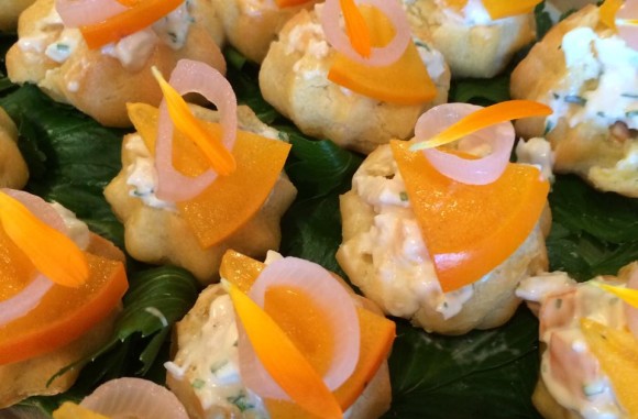 Profiteroles with Lemon Chicken Salad